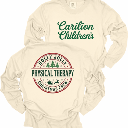 Carilion Children's Holly Jolly OT, PT, Speech - Comfort Colors Long Sleeve