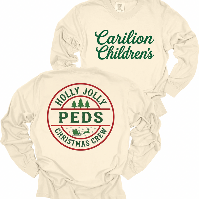 Carilion Children's Holly Jolly Peds - Comfort Colors Long Sleeve