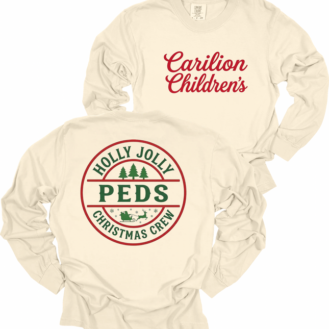 Carilion Children's Holly Jolly Peds - Comfort Colors Long Sleeve