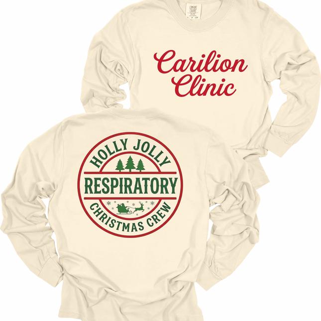 Carilion Clinic Holly Jolly Respiratory - Comfort Colors and Tultex Apparel