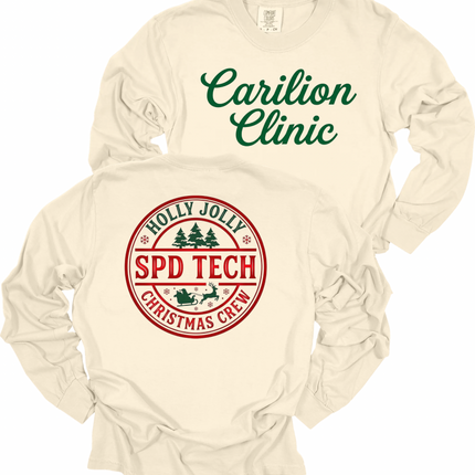 Carilion Clinic Holly Jolly OPX, PACS, SPD Tech, Quality - Comfort Colors Long Sleeve