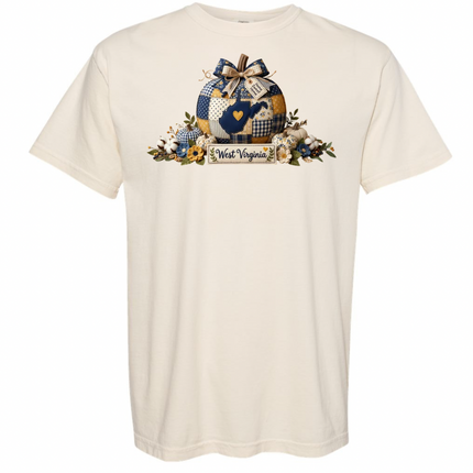 Quilted Fall WV Pumpkin- Comfort Colors Apparel