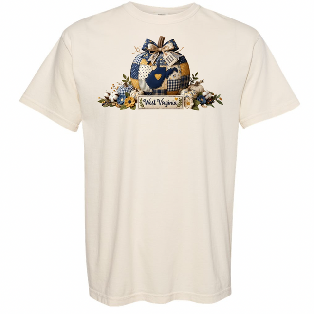 Quilted Fall WV Pumpkin- Comfort Colors Apparel