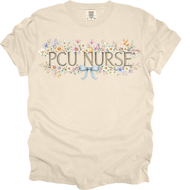 Spring Floral Nurse - Comfort Colors T-Shirt