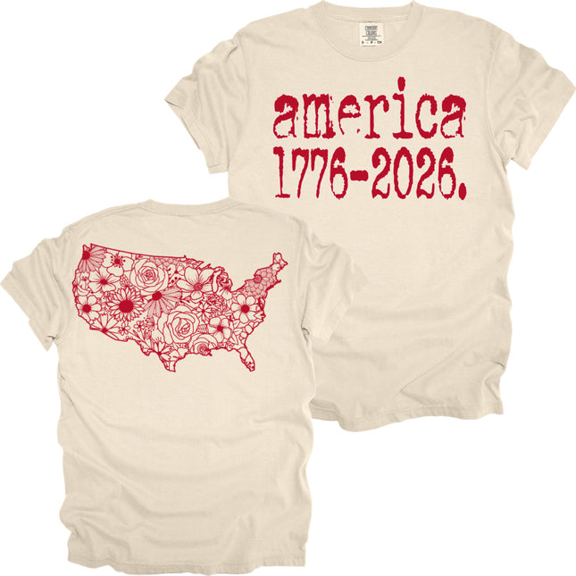 Two sided Americana print - Comfort Colors T-Shirt