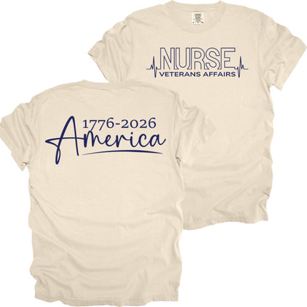 America 1776-2026 VA Nurse - Comfort Colors T-Shirt