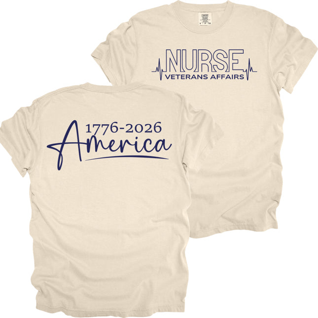 America 1776-2026 VA Nurse - Comfort Colors T-Shirt