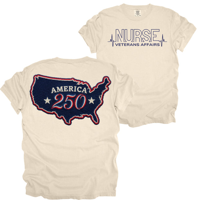 United States 250 VA Nurse - Comfort Colors T-Shirt