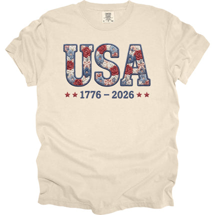 USA Floral- Comfort Colors Apparel