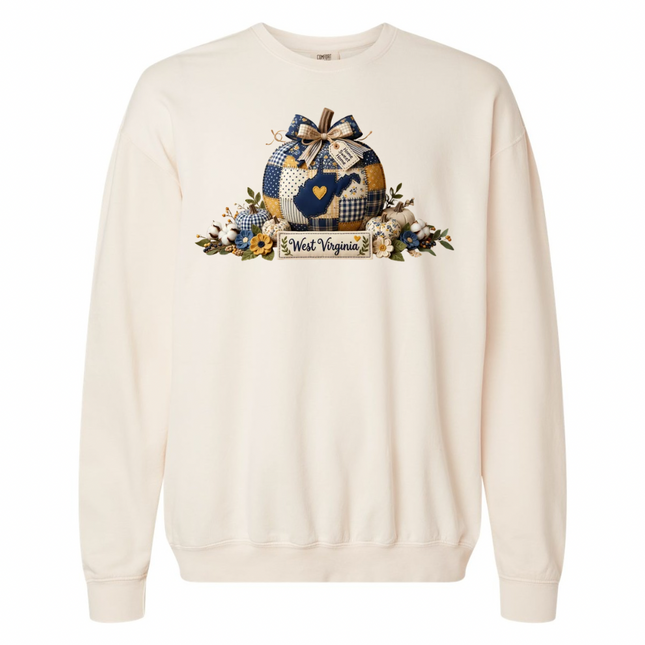 Quilted Fall WV Pumpkin- Comfort Colors Apparel