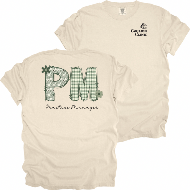 Carilion Clinic Practice Manager Dark Sage - Comfort Colors T-Shirt
