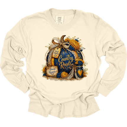 West Virginia Country Roads Pumpkin- Comfort Colors and Gildan