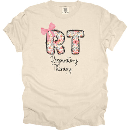 Respiratory Therapy Pink Spring Design - Comfort Colors T-Shirt