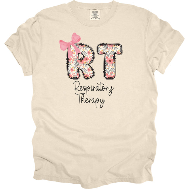 Respiratory Therapy Pink Spring Design - Comfort Colors T-Shirt