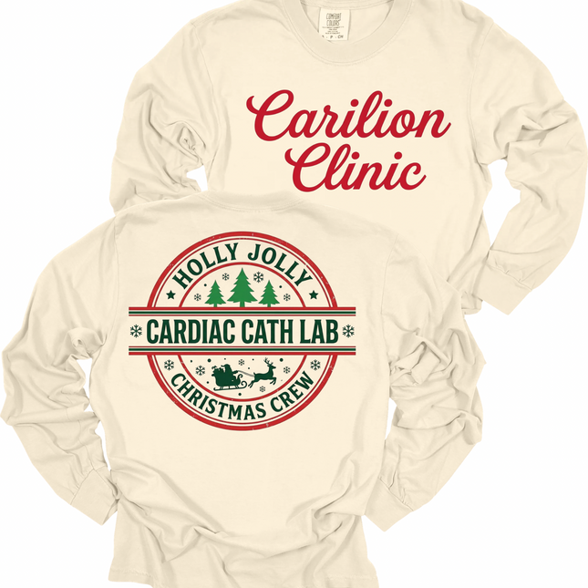 Carilion Clinic Holly Jolly Cath Lab - Comfort Colors and Tultex Apparel