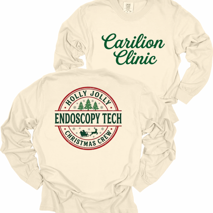 Carilion Clinic Holly Jolly Endoscopy - Comfort Colors Long Sleeve
