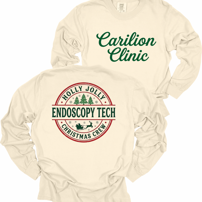 Carilion Clinic Holly Jolly Endoscopy - Comfort Colors Long Sleeve