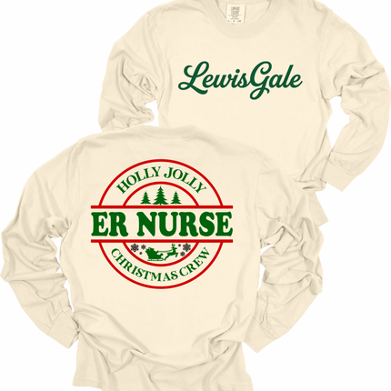 LewisGale Holly Jolly ER - Comfort Colors Long Sleeve