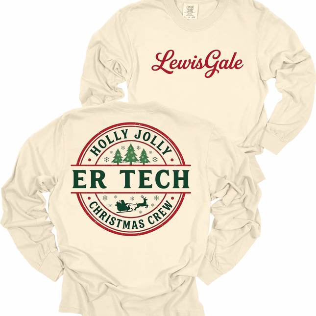 LewisGale Holly Jolly ER - Comfort Colors Long Sleeve