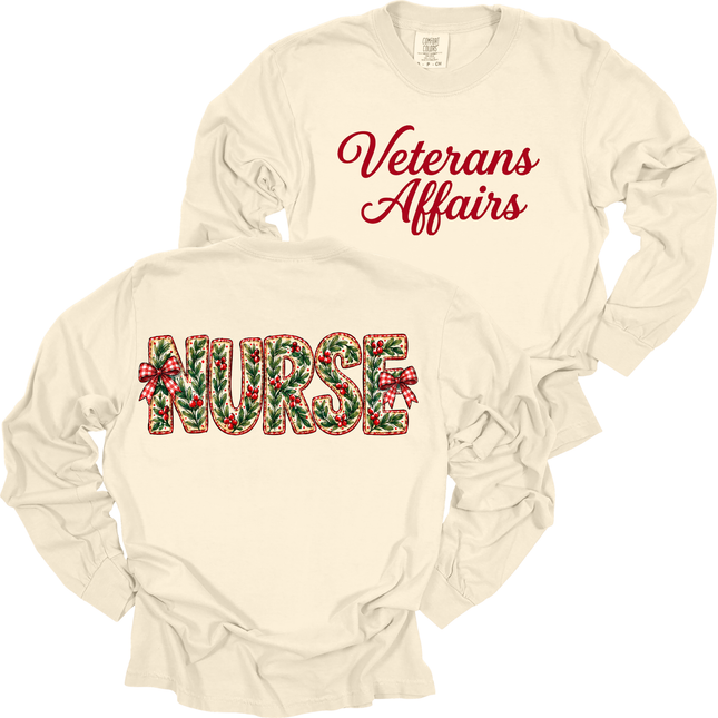 VA Christmas Nursing - Comfort Colors Long Sleeve