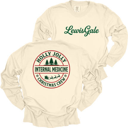 LewisGale Holly Jolly Acute Care Nursing  - Comfort Colors Long Sleeve