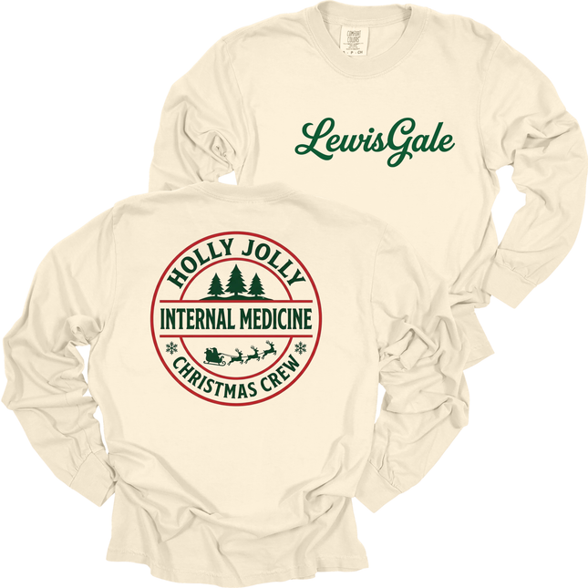 LewisGale Holly Jolly Acute Care Nursing  - Comfort Colors Long Sleeve