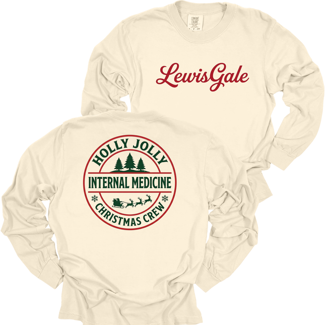 LewisGale Holly Jolly Acute Care Nursing  - Comfort Colors Long Sleeve
