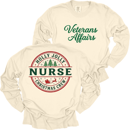 VA Christmas Nursing - Comfort Colors Long Sleeve