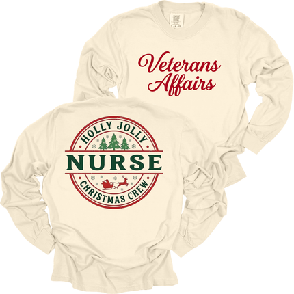 VA Christmas Nursing - Comfort Colors Long Sleeve