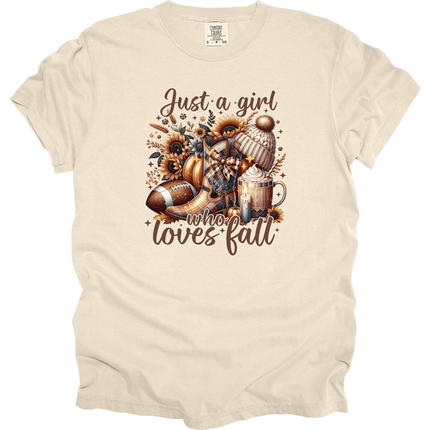 Just a Girl Who Loves Fall - Comfort Colors Apparel