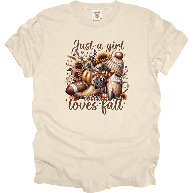 Just a Girl Who Loves Fall - Comfort Colors Apparel