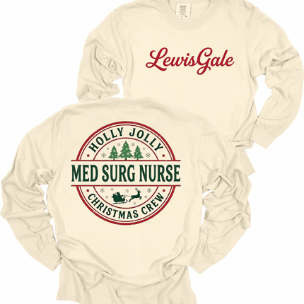 LewisGale Holly Jolly Acute Care Nursing  - Comfort Colors Long Sleeve