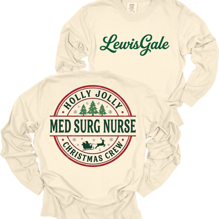 LewisGale Holly Jolly Acute Care Nursing  - Comfort Colors Long Sleeve