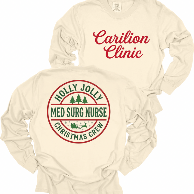 Carilion Clinic Holly Jolly Acute Care Nursing  - Comfort Colors Long Sleeve