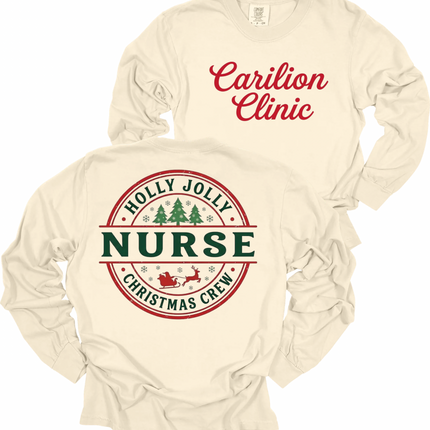 Carilion Clinic Holly Jolly Acute Care Nursing  - Comfort Colors Long Sleeve