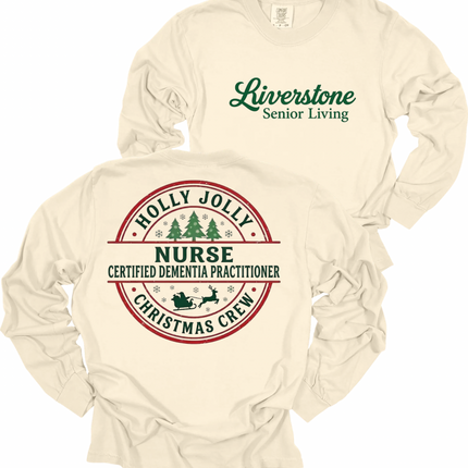 Riverstone Senior Living Holly Jolly Christmas - Comfort Colors Long Sleeve