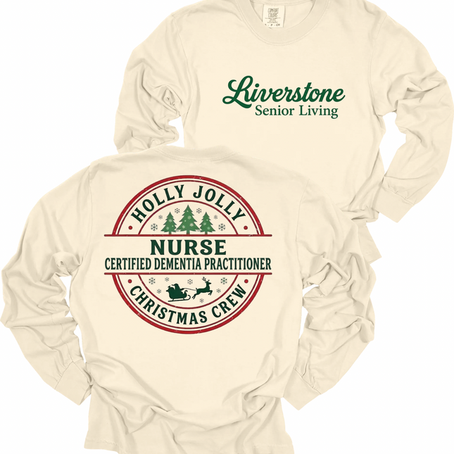 Riverstone Senior Living Holly Jolly Christmas - Comfort Colors Long Sleeve