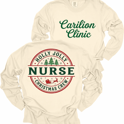 Carilion Clinic Holly Jolly Acute Care Nursing  - Comfort Colors Long Sleeve