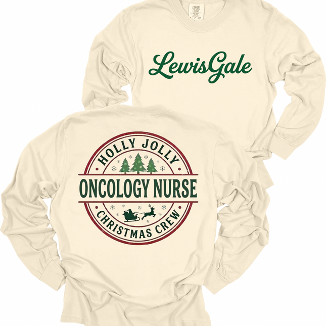 LewisGale Holly Jolly Acute Care Nursing  - Comfort Colors Long Sleeve
