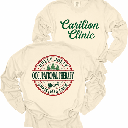 Carilion Clinic Holly Jolly OT, PT, Speech - Comfort Colors Long Sleeve