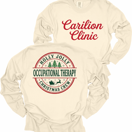 Carilion Clinic Holly Jolly OT, PT, Speech - Comfort Colors Long Sleeve