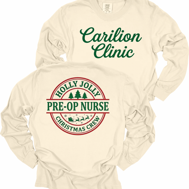 Carilion Clinic Holly Jolly Surgical Services - Comfort Colors Long Sleeve