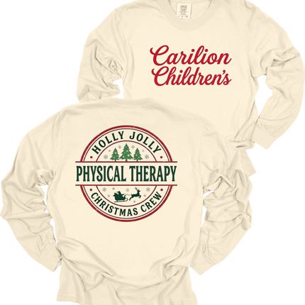 Carilion Children's Holly Jolly OT, PT, Speech - Comfort Colors Long Sleeve