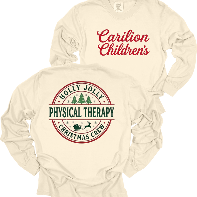 Carilion Children's Holly Jolly OT, PT, Speech - Comfort Colors Long Sleeve