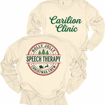 Carilion Clinic Holly Jolly OT, PT, Speech - Comfort Colors Long Sleeve