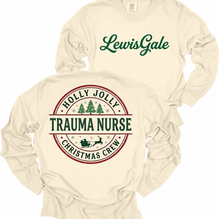 LewisGale Holly Jolly Acute Care Nursing  - Comfort Colors Long Sleeve