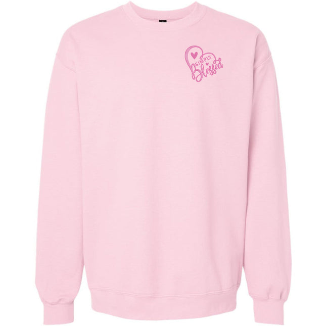Simply Blessed Embroidered Pocket - Sweatshirt
