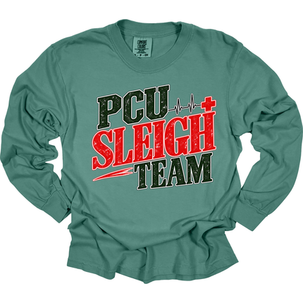 Nursing Sleigh Teams Christmas - Comfort Colors Long Sleeve