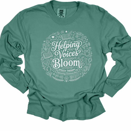 Speech Therapy Helping Voices Bloom - Comfort Colors Apparel