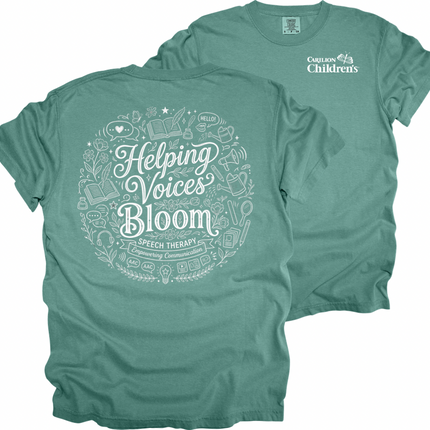 Carilion Children's Speech Therapy Helping Voices Bloom - Comfort Colors Apparel